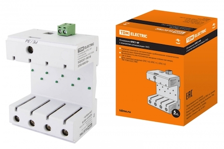 TDM ELECTRIC SQ0201-0018 Основание ОПС1 4Р с контактом сигнализации 1НО TDM